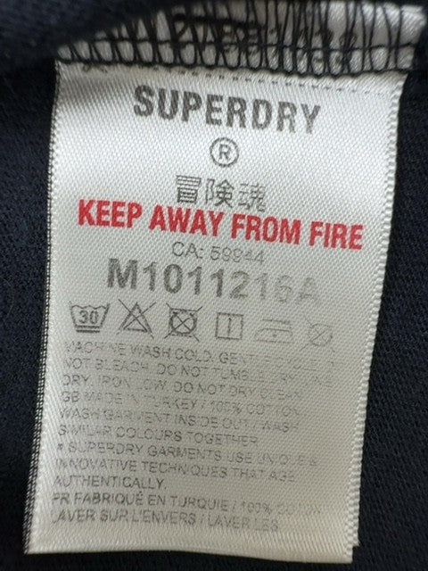 Superdry Men's Navy Vintage Logo T-Shirt Size L Premium Cotton