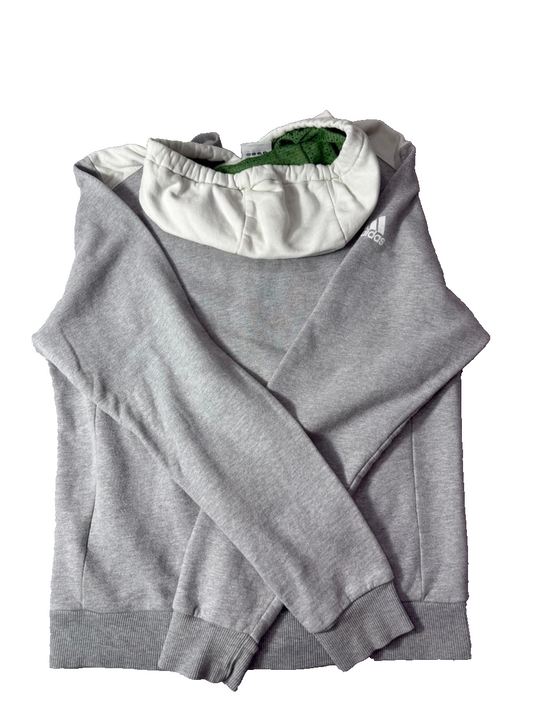 Adidas Men's Gray Hoodie – Size S, Full Zip – Ref E7167