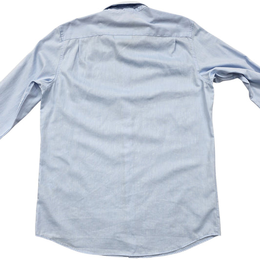 C&A Light Blue Cotton Dress Shirt M 39/40 Reg Fit Easy Iron