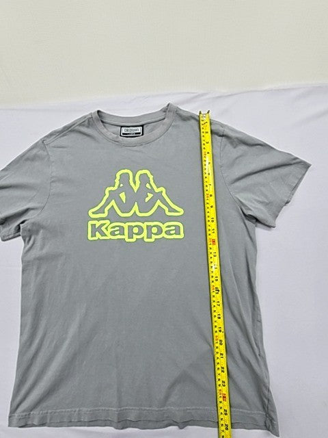 Kappa Men's Grey Cotton Short Sleeve T-Shirt Size L Regular