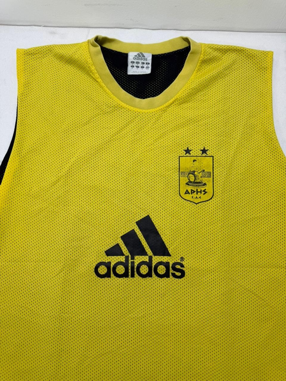 Adidas Aris Aphs Yellow Training Sleeveless Jersey Size M