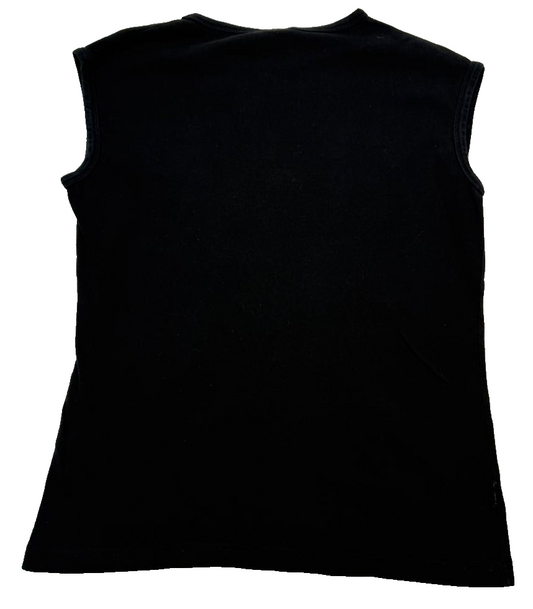 Unverified Brand Men's Black T-Shirt – Size L, Sleeveless, Cotton