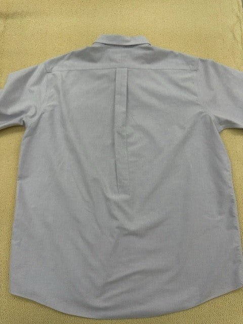 L.L.Bean Men's Short-Sleeve Button-Down Shirt Gray Cotton Size 171⁄2