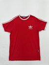 Adidas Youth Red T-Shirt – Size L, Logo, Striped