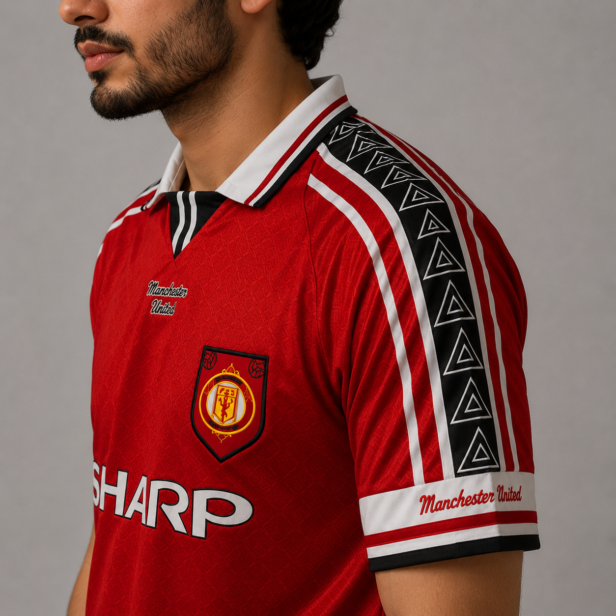 Vintage Manchester United 1998 1999 2000 Red Home Football Shirt | Retro Man U Jersey