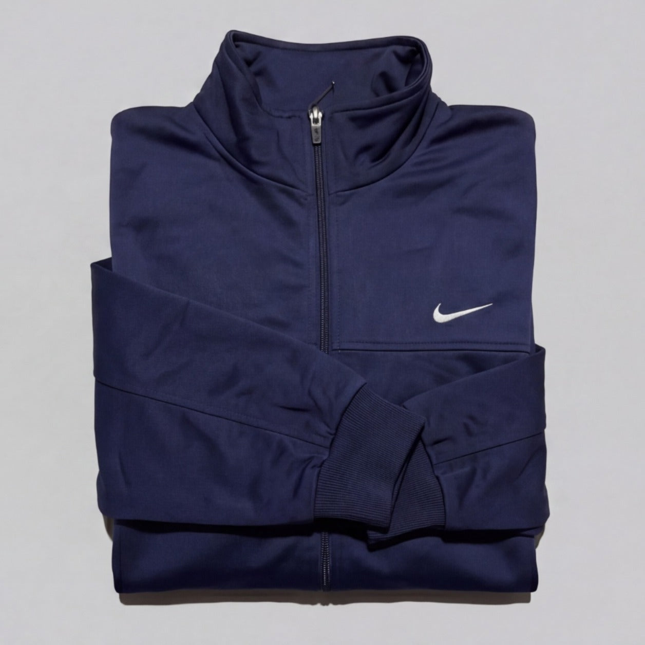 Nike Men's Navy Full-Zip Track Jacket — Pre-Loved | Size L