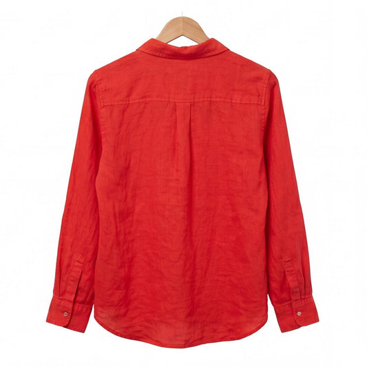 Zara Button Down Shirt For Women Roll Up Sleeves Collared - Size M