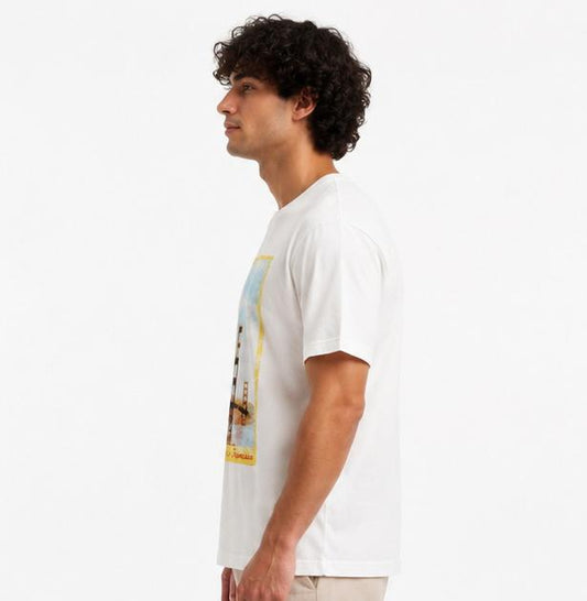 Unverified Brand Unisex White T-Shirt – Size L, Wavezone Golden Gate Bridge