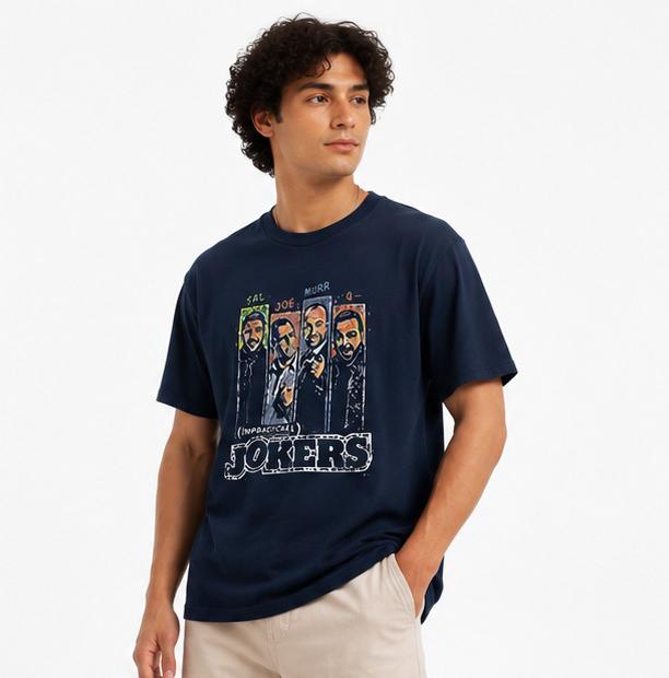 Impractical Jokers Blue Graphic Long Sleeve T-Shirt — Size XXL | Gildan | Pre-Loved
