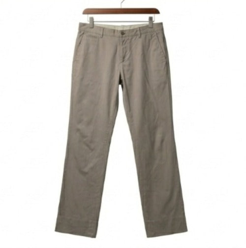 Giorgio Armani Men's Beige Pants Classic Fit Made In Italy Cotton Trousers | 42