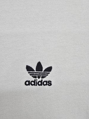 Adidas Men's White Trefoil T-Shirt M Cotton Crewneck