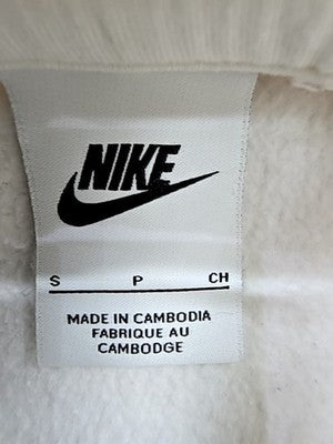 Nike Pullover Fleece Hoodie White Size S Unisex Adult