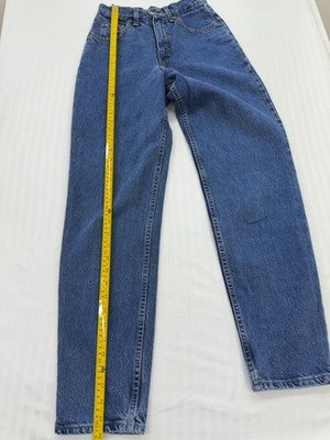 Blue Straight Denim Jeans Unisex Adult 38” Waist Regular 5-Pocket Button