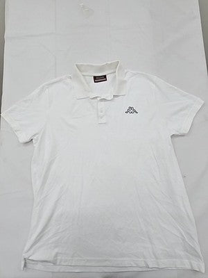 Kappa Men's White Polo XXL Short Sleeve 100% Cotton Embroidered Logo