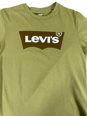 Levi's Men's S Green Logo Graphic Cotton Tee Crewneck