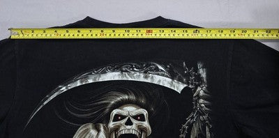 Grim Reaper Unisex Black Short Sleeve Graphic T-Shirt Regular Crewneck