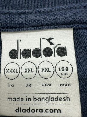Diadora Men's Blue Cotton Polo Shirt XXL Short Sleeve Button