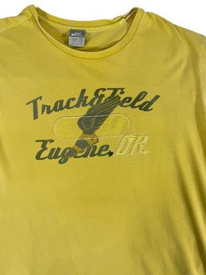 Nike Men's Large Yellow Track & Field Cotton T-Shirt XL