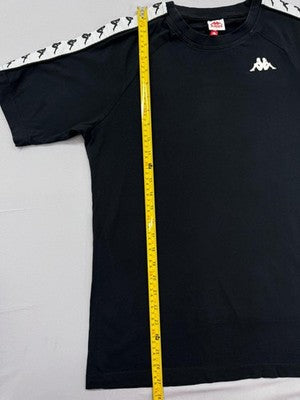 Kappa Men's Black Logo T-Shirt Regular Fit Short Sleeve Size Regular