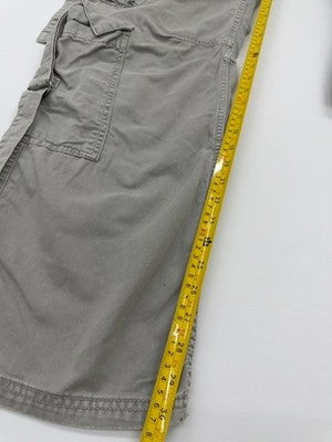 Bershka Unisex Gray Cargo Pants Size M Relaxed Cotton Drawstring