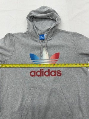 Adidas Essentials Big Logo Grey Hoodie XL Men French Terry