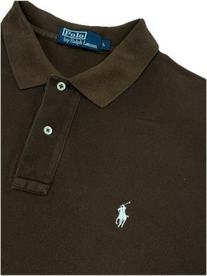 Polo Ralph Lauren T Shirt Mens Size L Faded Brown 100% Cotton
