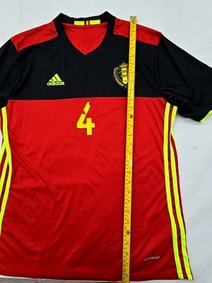 Adidas Men's Red V-Neck Football Shirt Short Sleeve Regular RN88387C40312