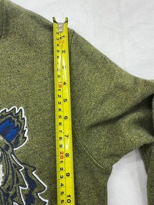 Kenzo Green Crewneck Sweatshirt S Embroidered Tiger Logo Cotton