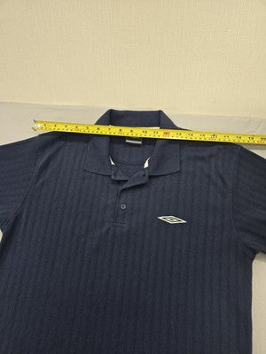 Umbro Men's Navy Short Sleeve Polo Shirt M 38/40 Cotton Blend