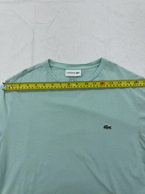 Lacoste Men's Light Green Pima Cotton S Short Sleeve Croc Logo Tee