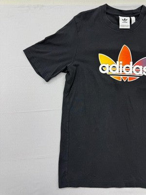 Adidas Men's Black Rainbow Trefoil Tee S Adicolor Cotton