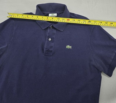 Lacoste Slim Fit Navy Polo Shirt Short Sleeve Size 5 Men DH4762-99