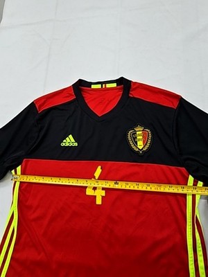 Adidas Men's Red V-Neck Football Shirt Short Sleeve Regular RN88387C40312