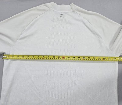 Puma Men's White XL Mock Neck Short Sleeve Mesh T-Shirt