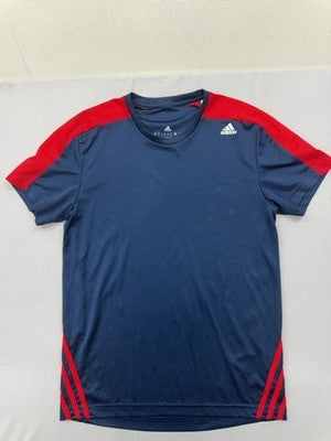 Adidas Kids Climacool T-Shirt Size 5 Red/Blue Short Sleeve