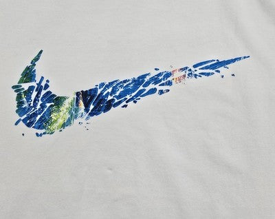 Nike Men's 2XL White Swoosh Sportswear Cotton T-Shirt Short Sleeve
