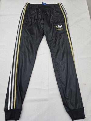 Adidas Men's Black 3-Stripes Track Pants Size S