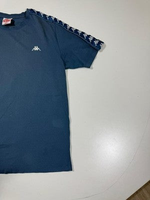 Kappa Blue Logo Tape Jersey Cotton T-Shirt S Short Sleeve Crew Neck