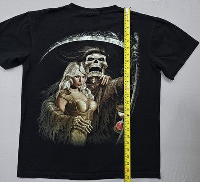 Grim Reaper Unisex Black Short Sleeve Graphic T-Shirt Regular Crewneck