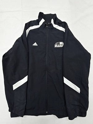 Adidas Men's XL Black Striped Training Jacket Zip Pockets Poly
