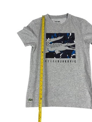 Lacoste Novak Djokovic Tennis T-Shirt XS Grey Crewneck Cotton