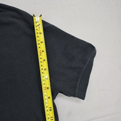 Nike Men's Black Cotton Polo Shirt Short Sleeve M Button Closure