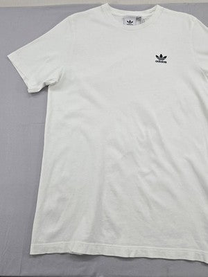 Adidas Men's White Trefoil T-Shirt M Cotton Crewneck