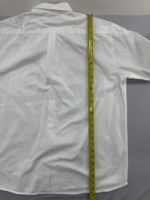 Ralph Lauren White 100% Cotton Classic Fit Button Down Shirt