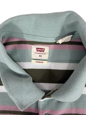 Levi's Men's XS Multi-Color Striped Cotton Polo Shirt