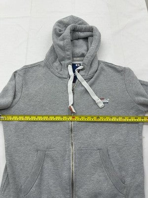 Superdry Men's Grey Zip Hoodie L Orange Label Cotton Blend