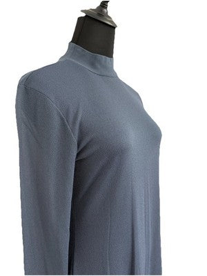 Zara Grey Turtleneck See-Through Long Dress Size Large