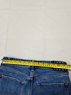 Tommy Jeans Men's Blue Denim Jeans 29x34 Button Fly Med Wash