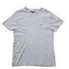 Tommy Hilfiger Men's Gray T-Shirt – Size S, Logo, Crew Neck