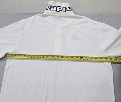 Kappa Men's White Cotton Polo Shirt Large Regular Fit Short Sleeve